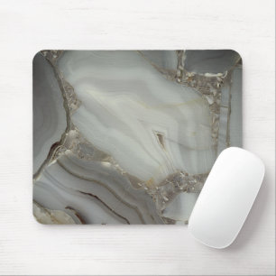 Grey Marble with Gold Vein Mouse Pad