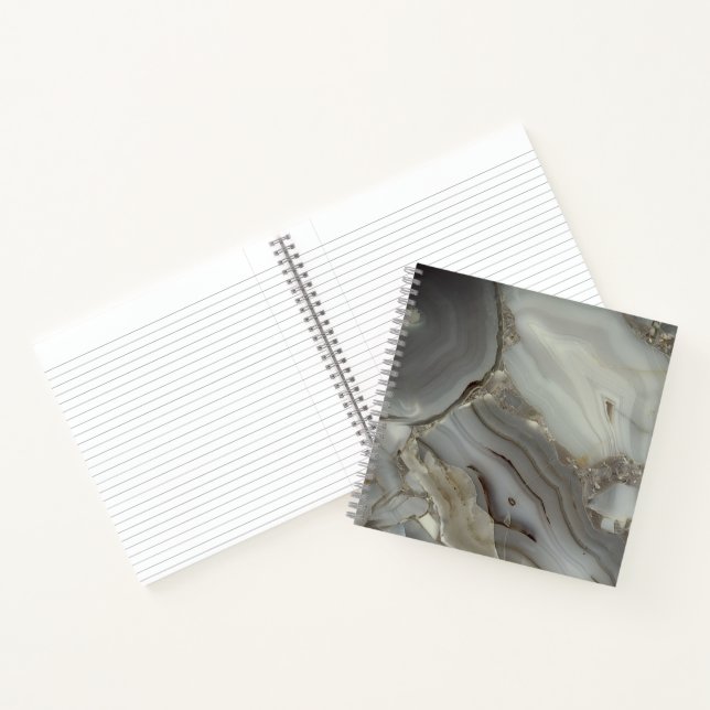 Grey Marble with Gold Vein Notebook (Inside)