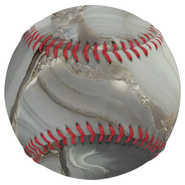Grey Marble with Gold Vein Softball (Front)