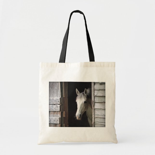 Grey Mare Horse Budget Tote (Front)