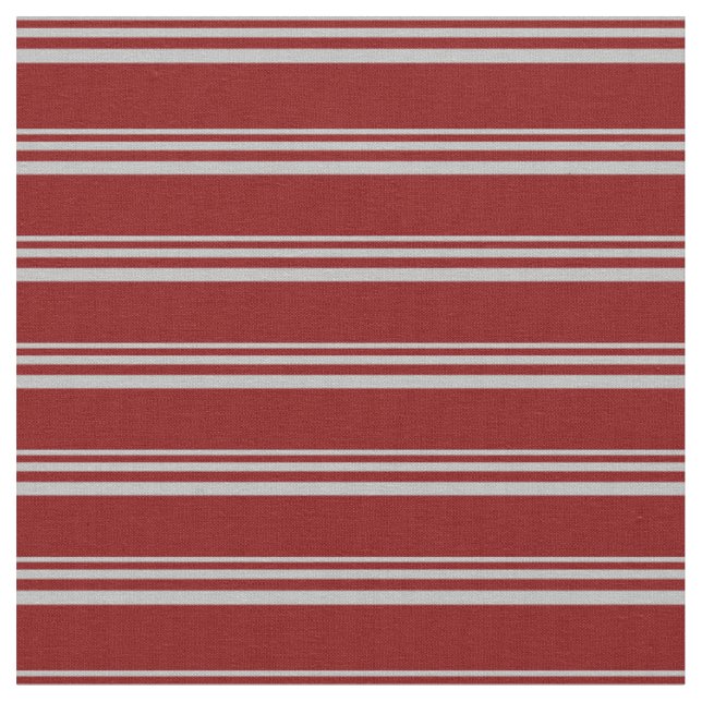 Grey & Maroon Coloured Lined Pattern Fabric (Close Up)