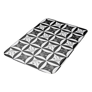 Grey Matter in the Hole in the Barn Door Bath Mat