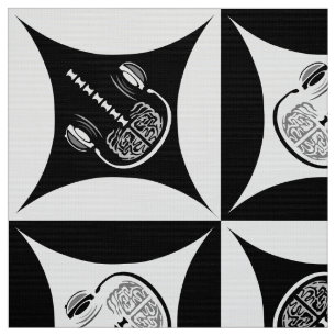 Grey Matter in the Hole in the Barn Door Fabric