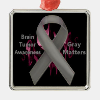 Grey Matters - Brain Tumour Awareness Metal Tree Decoration