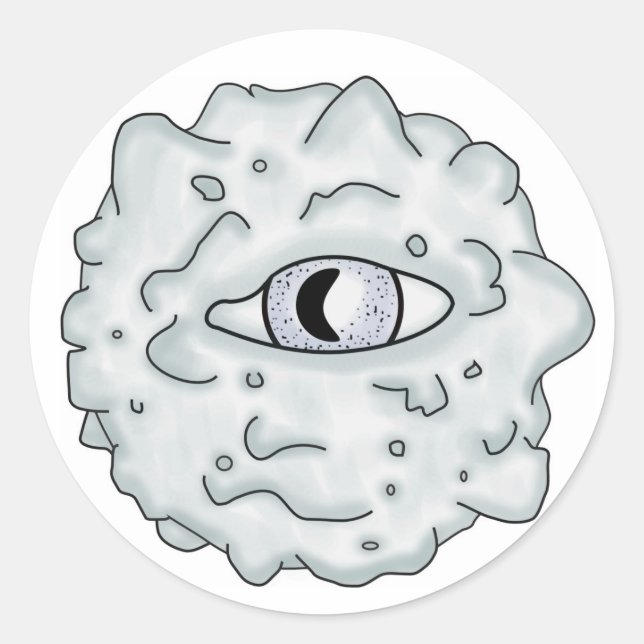 Grey Meaty Eyeball Sticker (Front)