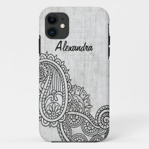 Grey Mehndi Motif BT iPhone 5 Case