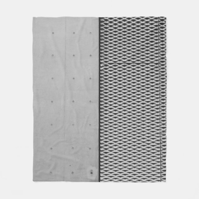 Grey metal galvanised sheet fleece blanket (Front)