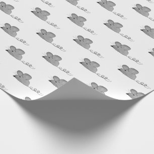grey mice on white wrapping paper