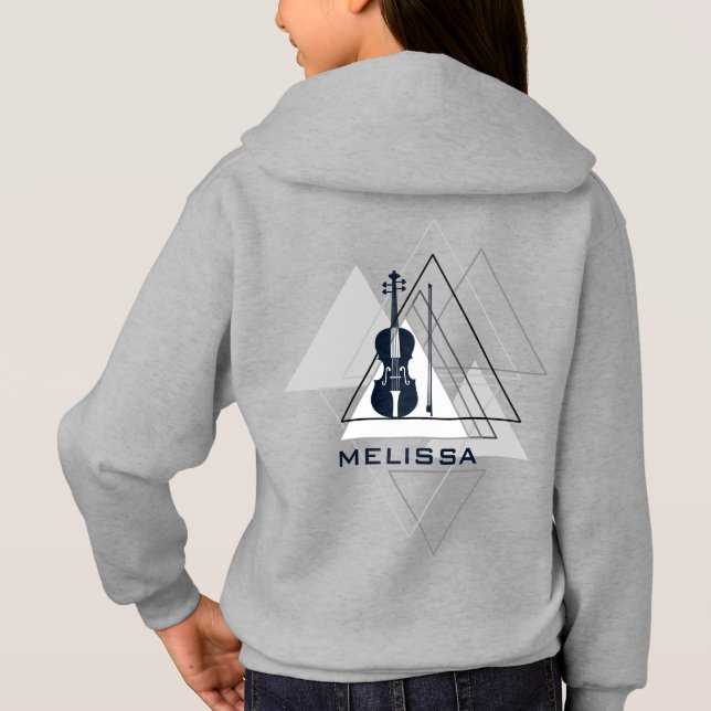 Grey minimal and geometric customisable Violin (Back)
