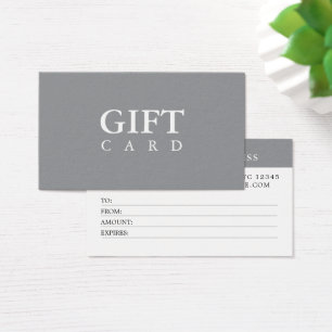 Grey Minimal Simple Beauty Gift Certificates
