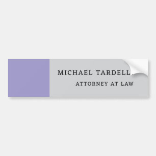 Grey Minimalist Classical Professional Bumper Sticker