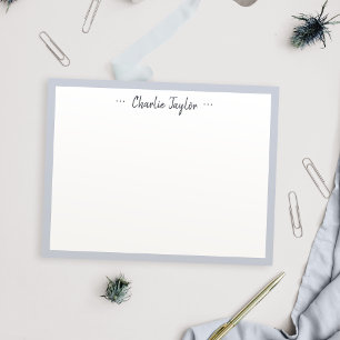 Grey Minimalist script mens personalised Card