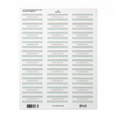 Grey Mint Peach Zigzag Tribal Pattern Return Address Label (Full Sheet)