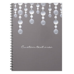Grey Mirror Glam Glamour Chic Notebook journal