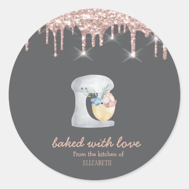 Grey Mixer  Classic Round Sticker (Front)