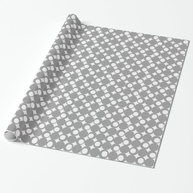 Grey Mod Ball Design @ Emporio Moffa Wrapping Paper (Unrolled)