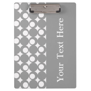 Grey Mod Ball Design with custom text Clipboard