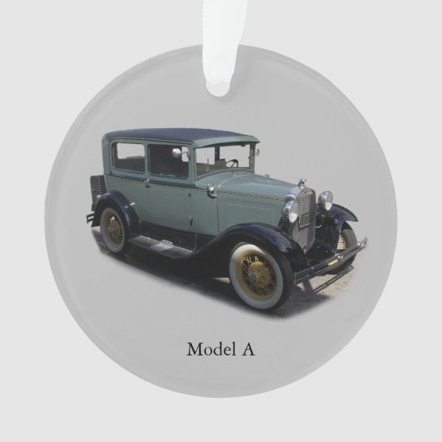 Grey Model A acrylic ornament (Front)