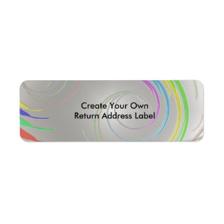 Grey Modern Abstract Return Address Label 2