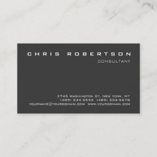 Grey Modern Attractive Charming Business Card