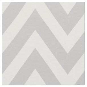 Grey Modern Chevron Large Scale Fabric