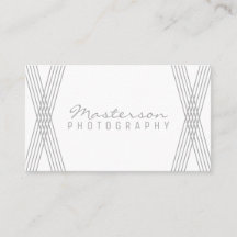 Grey Modern Deco Business Card