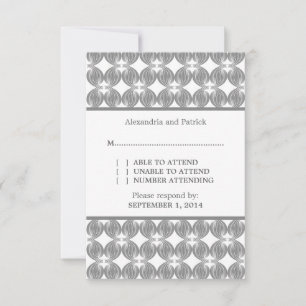 Grey Modern Deco Response Card