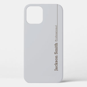 Grey modern minimalist personalised name Case