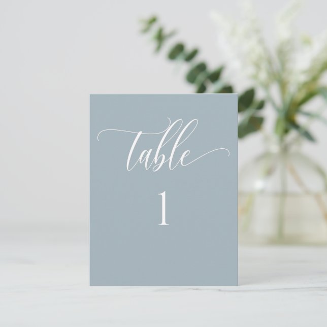 Grey Modern Minimalist Table Number (Standing Front)