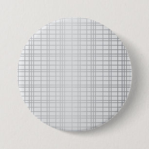 Grey, modern, simple, cool, trendy grid lines 7.5 cm round badge