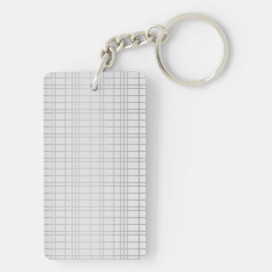 Grey, modern, simple, cool, trendy grid lines key ring
