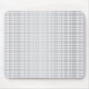 Grey, modern, simple, cool, trendy grid lines mouse pad