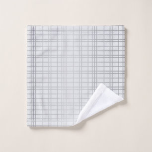 Grey, modern, simple, cool, trendy grid lines wash cloth