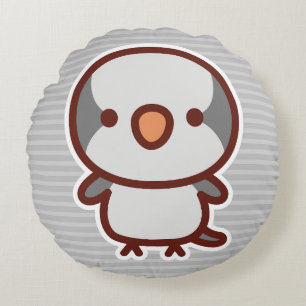 grey Monk parakeet Round Cushion