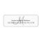 Grey Monogram Return Address Labels for Weddings