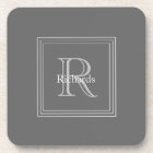 Grey Monogram S/6 Coasters