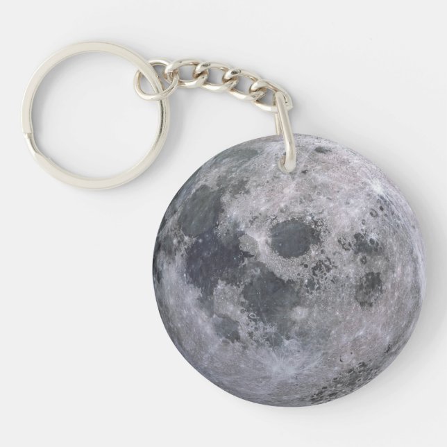 Grey moon photo key ring (Front)