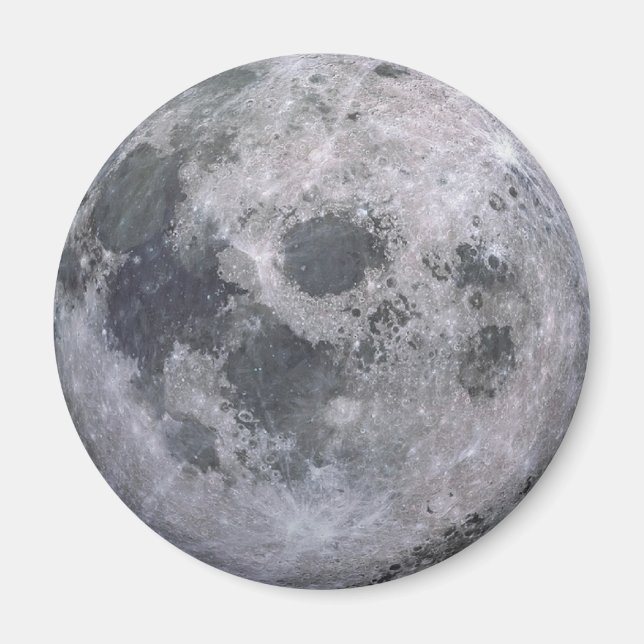 Grey moon photo magnet (Front)