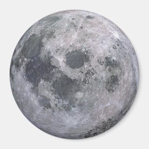 Grey moon photo magnet