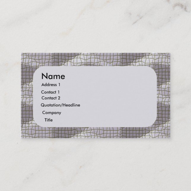 Grey Mosaic Business Card (Front)