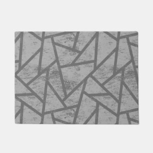 Grey mosaic pattern doormat