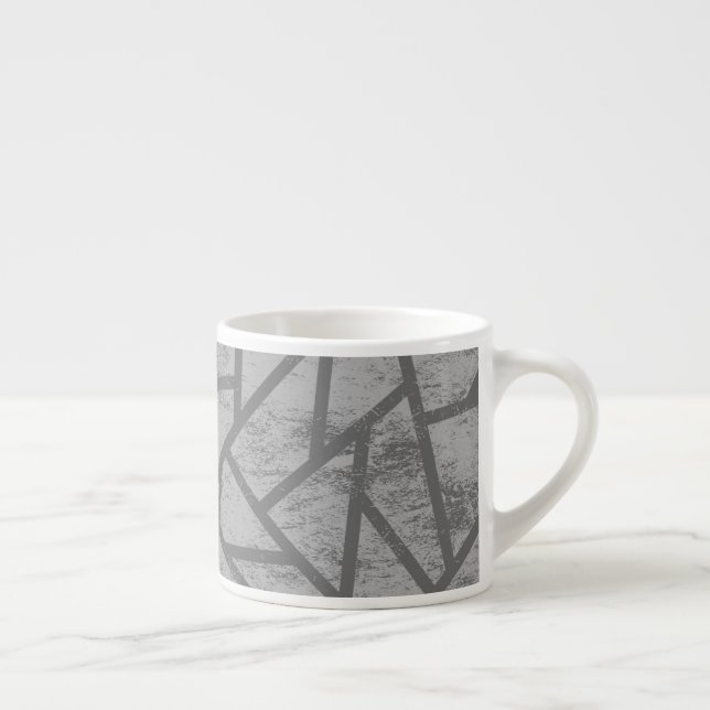 Grey mosaic pattern espresso cup (Right)