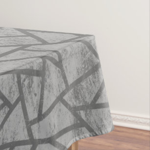 Grey mosaic pattern tablecloth