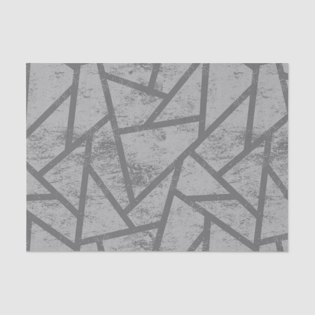 Grey mosaic pattern tissue paper (Front)