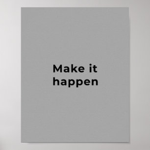 Grey motivational wall art