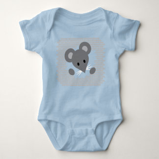 Grey Mouse Burst Baby Bodysuit