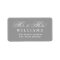 Grey Mr and Mrs Script Wedding Return Address