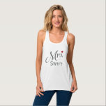 Grey Mrs. Last Name Graphic Top with red heart FAB<br><div class="desc">Perfect present for your wife or wife to be!
The grey cute font and the heart.
Simple and elegant
She will love it.</div>