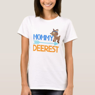 Grey Mummy Deerest Wild Woodland Birthday T-Shirt