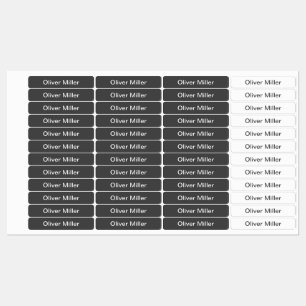Grey name labels for school camp daycare